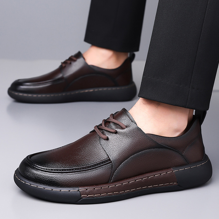 RETRO BREATHABLE GENUINE LEATHER SHOES 2559Br