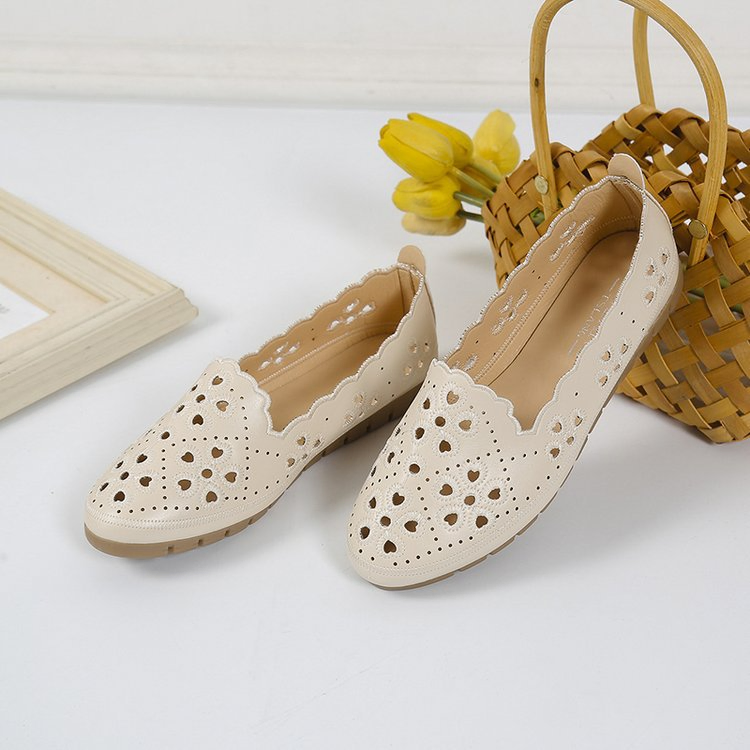  KOREAN STYLE CASUAL SHALLOW MOUTH LOAFERS US1000-77BEIGE