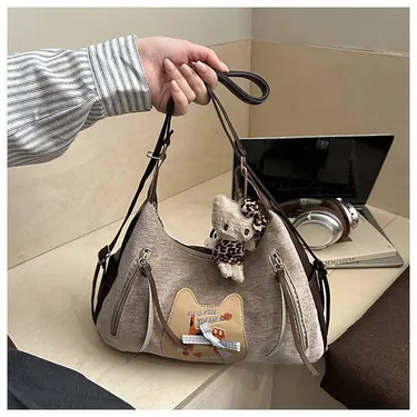Kitty Pendant Retro Large Capacity Bag 