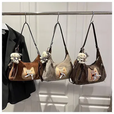 Kitty Pendant Retro Large Capacity Bag 