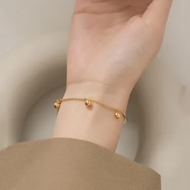 Minimalist Ball Semi-Circle Bracelet  