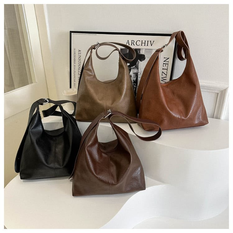 Trendy Vintage Square Leather Shoulder Tote Bag
