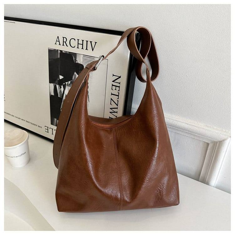Trendy Vintage Square Leather Shoulder Tote Bag