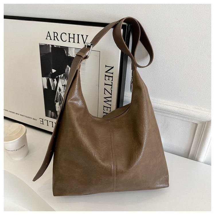 Trendy Vintage Square Leather Shoulder Tote Bag