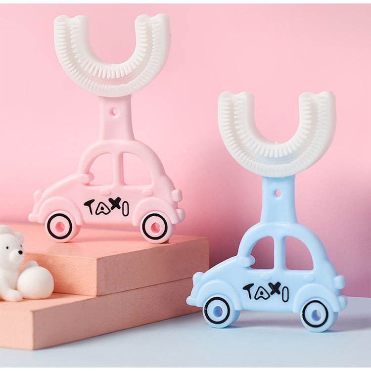 Kids Car U-Shape Silicone Tooth Brush (1 Pc)
