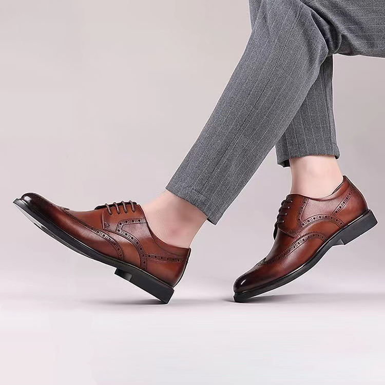 BRITISH STYLE CARVED POINTED SHOE GB-5668