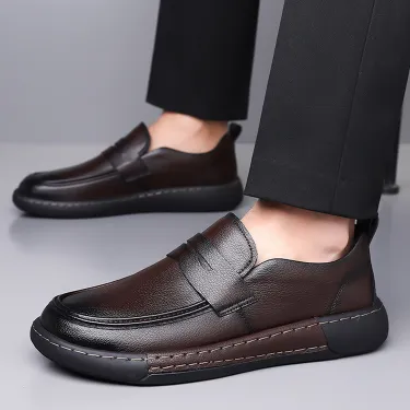 RETRO BREATHABLE GENUINE LEATHER SHOES GB-2558