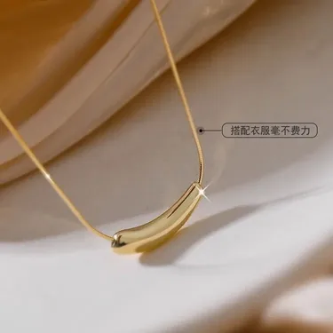 Tear Drop Stainless Steel Necklace