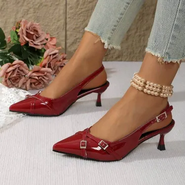 Patent Leather Pointed Toe High Heel