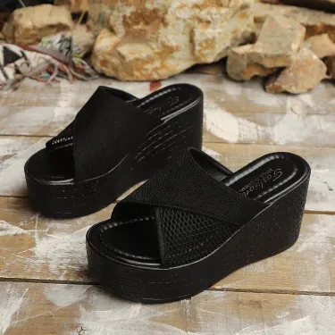 New Style Sequined Platform Sole Sandal