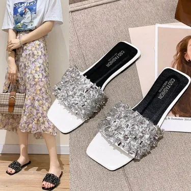 Flat Slippers for Women Outdoor