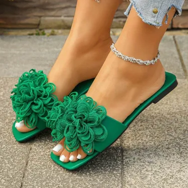 Women's Fashion Flower-lined Casual Flat