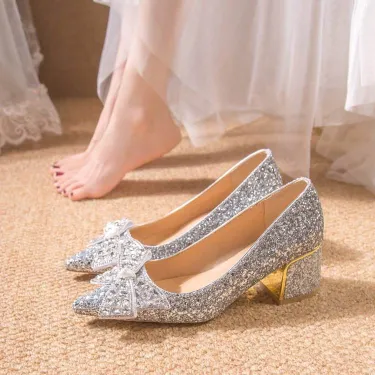 New Luxury Rhinestone Wedding High Heels