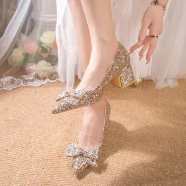New Luxury Rhinestone Wedding High Heels