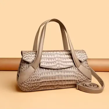 Textured PU Leather Women's Handbag