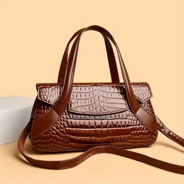 Textured PU Leather Women's Handbag