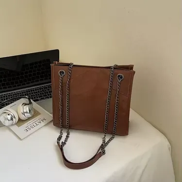 Women's PU Zipper Shoulder Bag 