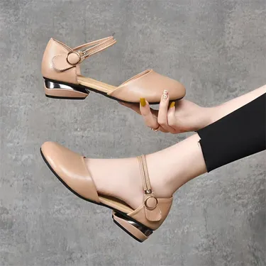 heeled Strappy Round Shoes