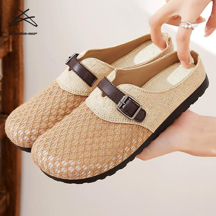 Flats Shoes Fashion Weave Ladies Slippers Summer 