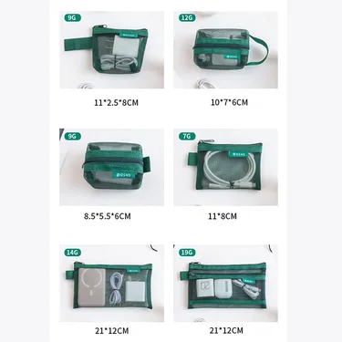 6-Pieces Mesh Digital Storage Bag