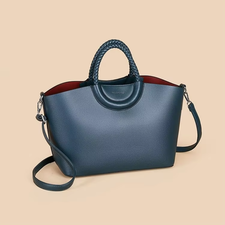 Luxury Woven Round Handle Tote