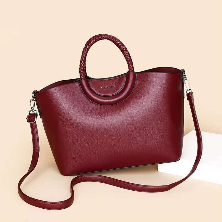 Luxury Woven Round Handle Tote