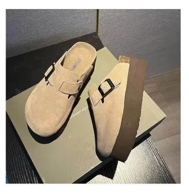 Height Warm Fur Nubuck Slippers for Women