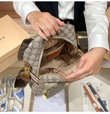 Large Capacity Women's Backpack with PVC 