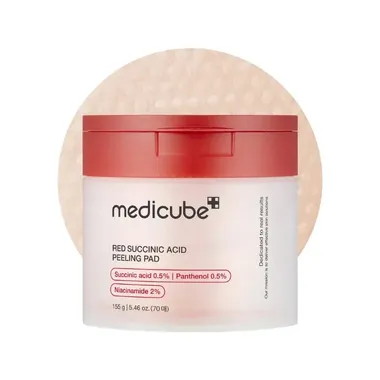 Medicube Red Succinic Acid Panthenol Facial Peeling Pads 70pads (155gm)