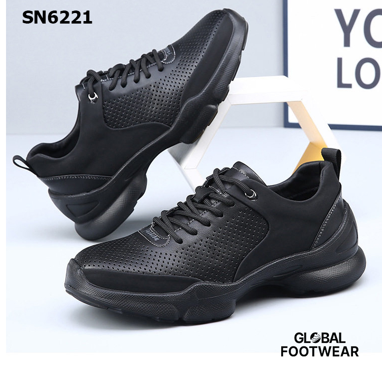 Men's breathable leather wear-resistant mountaineering running shoes