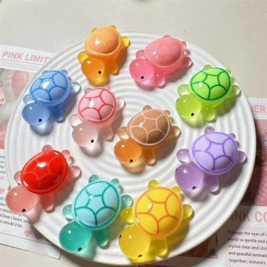 Resin Mini Luminous Turtles Glow in the Dark (10 Pc)