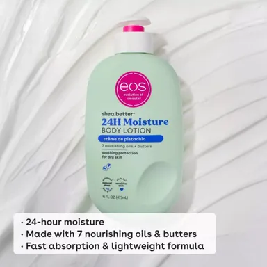 eos – Shea Better 24H Moisture Body Lotion – Crème de Pistachio – (473 ml)