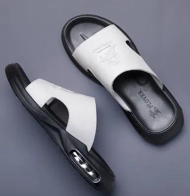 Cushion Leather Slippers