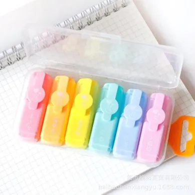 6 pcs Mini Highlighter Pen Box (1 Box)