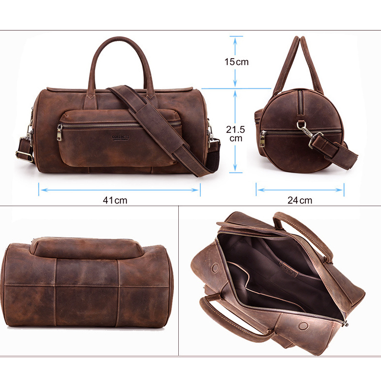 GENUINE LEATHER TRAVEL BAG B314CF
