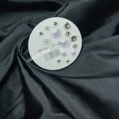  Crystal Alloy Small Stud Earring Set