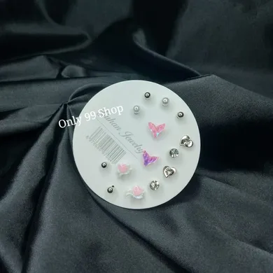 Trendy Stylish Small Stud Earrings Set 