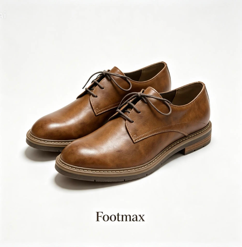 Men's Classic Lace-Up Derby Shoes – Leather Oxford Style