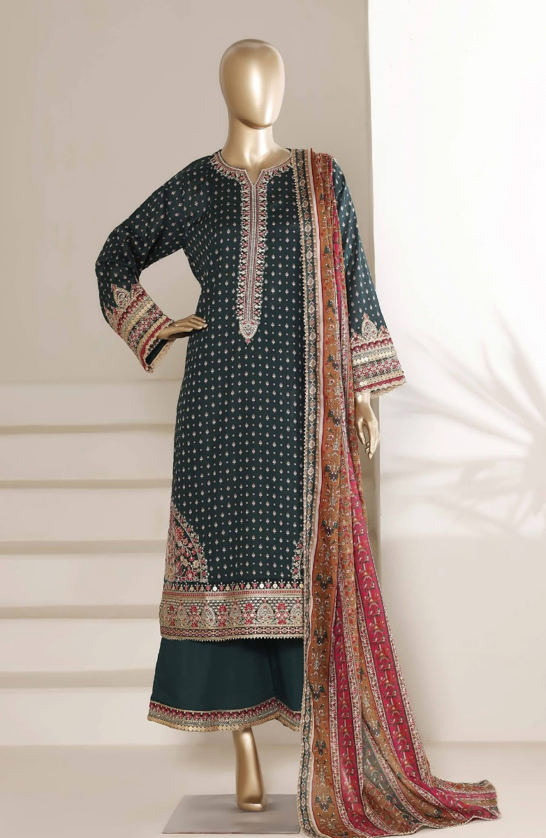 Pakistani Original Sadabahar Regal Festive Stitched 3Pcs Collection _ Green