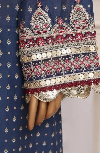 Pakistani Original Sadabahar Regal Festive Stitched 3Pcs _ Blue