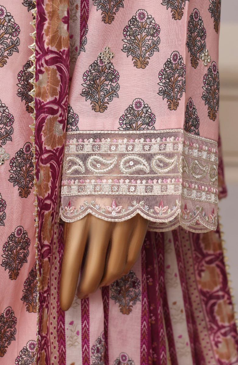 Pakistani Original Sadabahar Regal Festive Stitched 3Pcs _ Pink