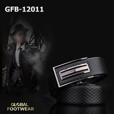 Automatic buckle full first layer cowhide men's belt