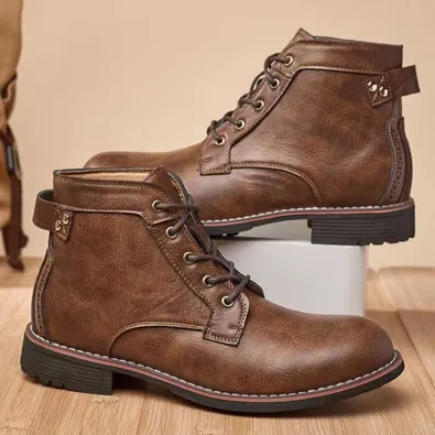 AMERICAN LARGE MEN'S MOTORCYCLE MARTIN BOOTS