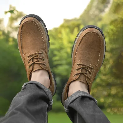 GENUINE LEATHER OUTDOOR CASUAL SHOES GB-9715
