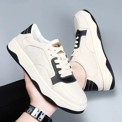  RETRO GENUINE LEATHER CASUAL SNEAKERS GB-7732