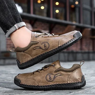 CROSS-BORDER LOW-TOP  FLAT LEATHER SHOES GB-2902