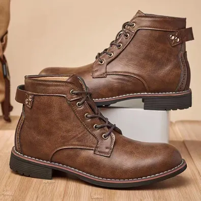 MARTIN STYLE RETRO MOTORCYCLE BOOTS 6078Br