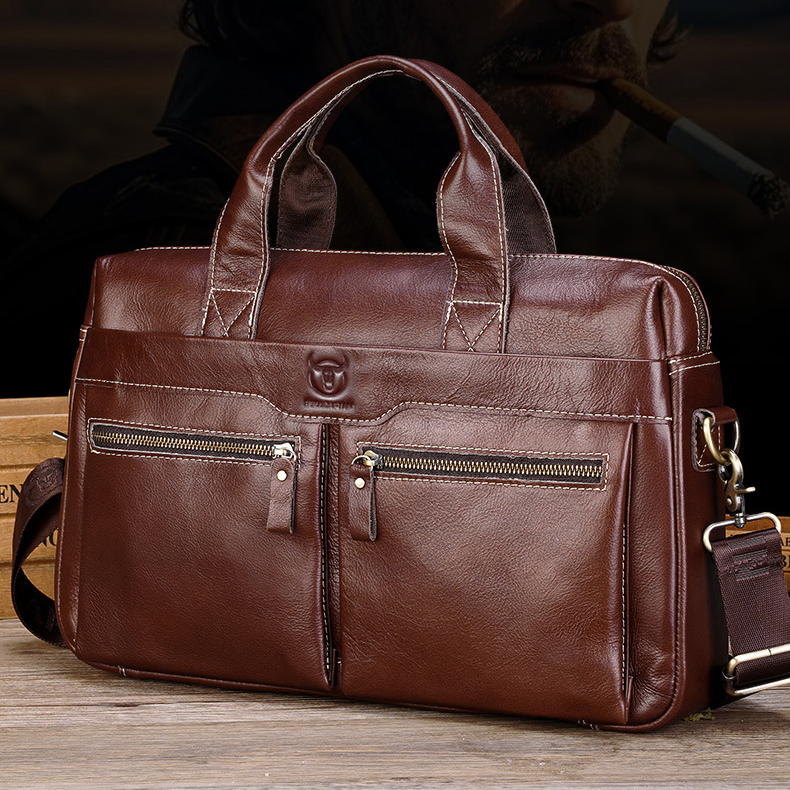 COWHIDE EXECUTIVE SHOULDER BAG bc057br