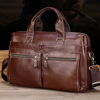 COWHIDE EXECUTIVE SHOULDER BAG GB-BC056