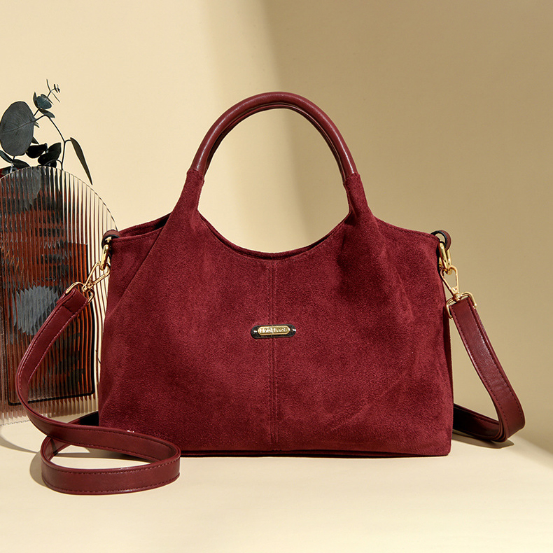RETRO STYLE SUEDE LEATHER WOMEN'S HANDBAG GB-6300R